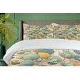 thumbnail image 3 of Ambesonne Eucalyptus Leaves Duvet Cover Set, Pastel Art Deco, Calking, Peach Green and Pale Orange, 3 of 5