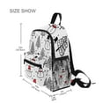 thumbnail image 3 of FORMRS School Backpack with Front Zippered Pocket 12" Student Travel Daypack, Black Cartoon Snowmen, 3 of 6