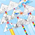 thumbnail image 4 of Blank Kite DIY Children Education Painting Kite Children Kite flying outdoor toys Grassland Activities Toy, 4 of 16