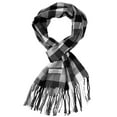 thumbnail image 3 of Falari Men Women Unisex Classic Soft Winter Scarf 78" x 12" - Black/Gray/White, 3 of 6