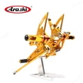 thumbnail image 3 of Arashi (Version 2.0) Adjustable Racing Rearsets for KAWASAKI NINJA ZX10R ZX1000 2006 2007 Motorcycle Accessories Foot Pegs Footrests Rear Set ZX-10R Gold, 3 of 6
