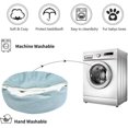 thumbnail image 5 of Cat Bed Comfortable Round Dog Bed Soft Pet Bed XZ025 (48 * 20, Cyan), 5 of 5