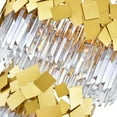 thumbnail image 3 of CWI Lighting Panache 10 Light Down Contemporary Metal Chandelier in Gold, 3 of 6