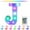 White J, variant on Ikohbadg Colorful LED Marquee Letter Lights with Remote, Multicolor Party Decorations for Home, Multi-Color Changing Light for Events, Weddings, Birthdays, Christmas