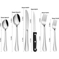 thumbnail image 3 of Silverware Set, MASSUGAR 48-Piece Silverware Utensil Set with Steak Knives for 8, Stainless Steel Flatware Cutlery Set for Home Kitchen Restaurant Hotel, Include Knife/Fork/Spoon, Dishwasher Safe, 3 of 7