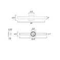 thumbnail image 3 of E42342-SA ET2 Lighting Alumilux Line - 6.5W 2 5CCT LED Outdoor Wall Mount-4.5 Inch Tall and 24 Inch Length-Satin Aluminum Finish, 3 of 5
