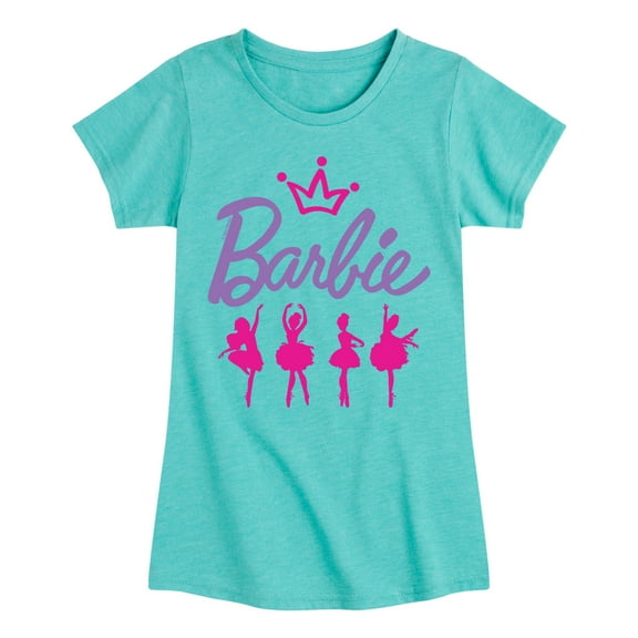 Barbie - Barbie Ballerina Logo - Girls Fitted Short Sleeve Graphic T-Shirt