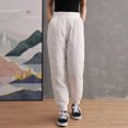 thumbnail image 2 of Womens Pants Fashion Casual Women Solid Span Ladies High Waist Keep Warm Long Pants Full Length Pants Leggings, 2 of 7