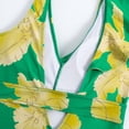 thumbnail image 4 of Traje de baño sexy de una pieza Traje de baño con volantes vintage Trajes de baño de 2 piezas para mujer Baño con cuello en V - Verde, 4 of 7