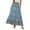 Blue, variant on Nokdvo Women's 2025 Boho Maxi Skirts Summer Vocation Beach Long Skirts Casual Flowy High Waist Skirt A Line Floral Trendy Skirt Pleated Mini Skirts Black