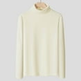 thumbnail image 5 of Mgmyaa Men's Base Layer Casual Warm Knitted High Neck Pullover Long Sleeve Undershirt, 5 of 5