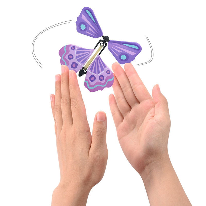 10/20/100pcs Fluttering Flying Butterfly Wind up Butterfly Flutter Card Prank Butterfly Flying Paper Butterflies