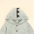 thumbnail image 5 of Newborn Baby Boy Girl Dinosaur Print Hooded Jumpsuit Button Down Bodysuit One Piece Romper Clothes, 5 of 7