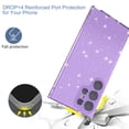 thumbnail image 3 of Compatible with Samsung Galaxy S24 Ultra Case, Clear Glitter Sparkle Soft TPU Shockproof Protective Cute Slim Thin Bling Sparkly Phone Cases Cover for Women Girls,Purple, 3 of 7