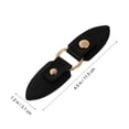 thumbnail image 5 of 15 Pairs Metal Buckle Fasteners for Black Dress Duffle Coats Cardigans with PU Switch Trumpet Design, 5 of 6