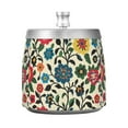 thumbnail image 7 of Yayeee Ashtray with Lid for Cigarette Smokeless Stainless Steel Home Ash Holder, Vibrant Floral, 7 of 7