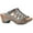 Pewter/Metallic/Smooth, variant on White Mountain Womens Valencia Caged Faux Leather Wedge Sandals
