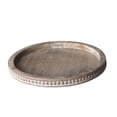 thumbnail image 1 of Bandeja de madera para servir, centro de mesa, decorativa, redonda, organizador de mayordomo de madera, plato para marrón, 1 of 9