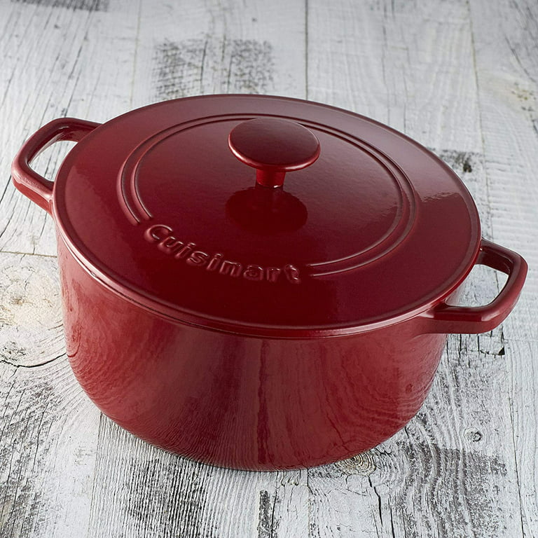 Cuisinart Cast Iron 5.5-Quart Oval Casserole Red