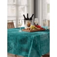 thumbnail image 6 of Teal Table Cloth, Retro Oil Painting Modern Abstract Art Aesthetics Waterproof Tablecloth for Rectangle Tables, Reusable Washable Fabric Table Cover for Restaurant Kitchen Dining Tables 52"x70", 6 of 6