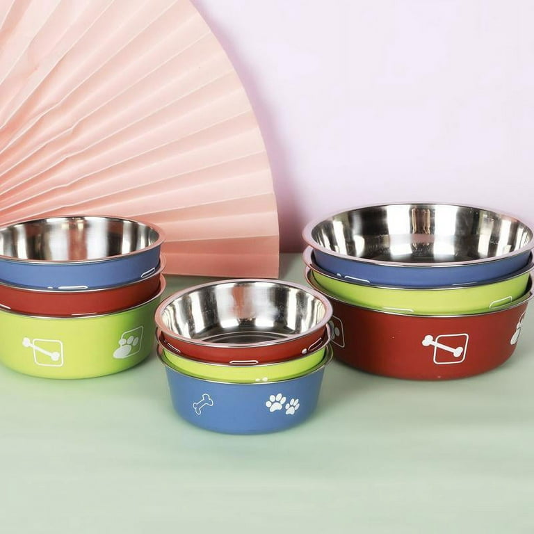 Stainless Steel Metal Dog Bowls, Food Grade, Premium Pet Food