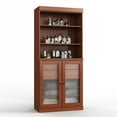 thumbnail image 5 of 100% Solid Wood 32" Bathroom Cabinet with Frosted Glass Doors, 2-Drawers and Adjustable Shelves, 5 of 6