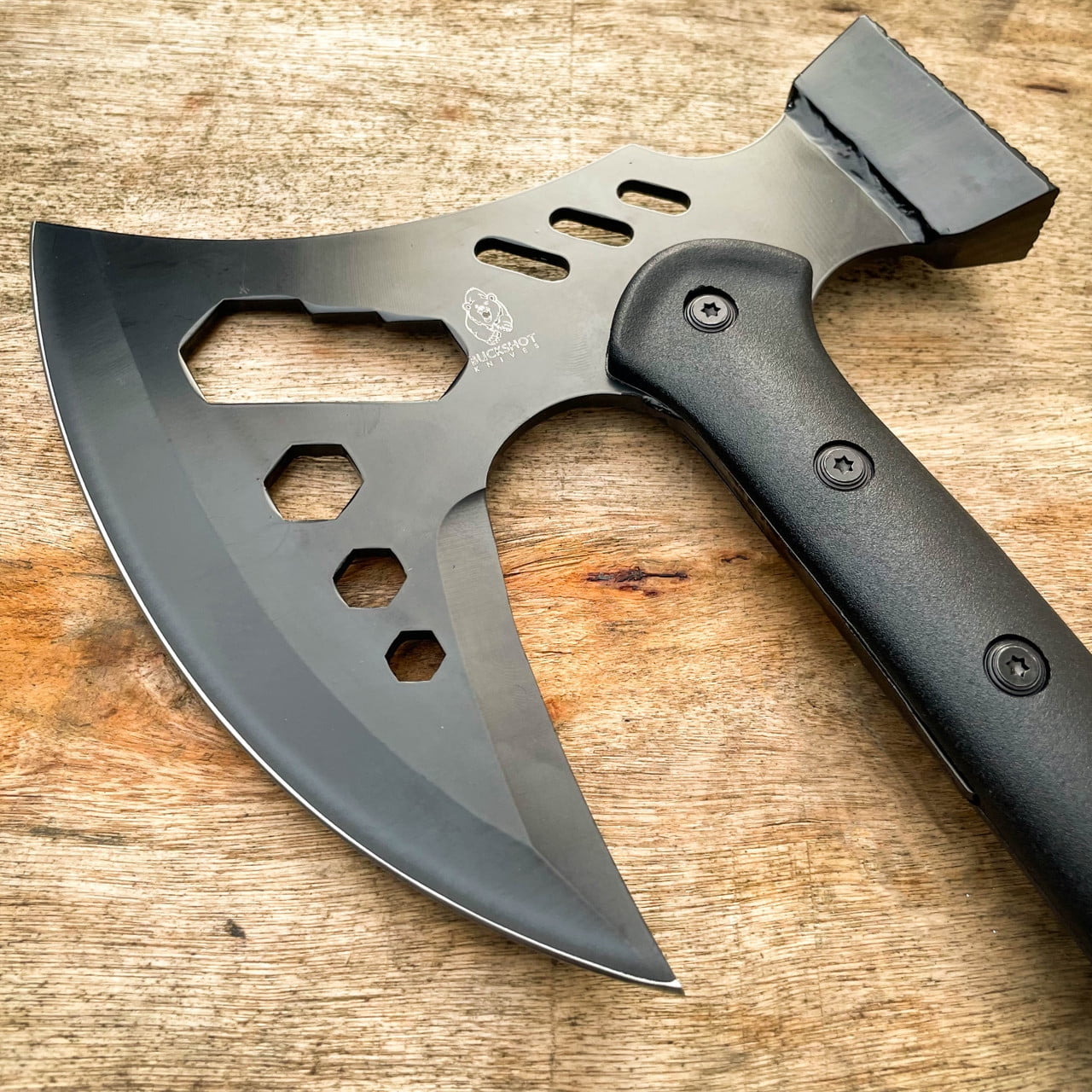 MULTI-TOOL HAMMER AND AXE WITH SHEATH - STAINLESS STEEL HEAD, TPU HANDLE, PARACORD-WRAPPED - LENGTH 18