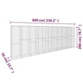 thumbnail image 2 of vidaXL Gabion Wall with Cover Galvanized Steel 236.2"x19.7"x78.7", 2 of 5