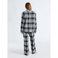 thumbnail image 3 of Joyspun Women's Long Sleeve Flannel Sleep Top and Pants Pajama Set, 2-Piece, Sizes XS-3X, 3 of 5