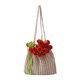 thumbnail image 5 of Bolso tejido con ramo de rosas en 3D, diseño bohemio, bolso de moda para viajes diarios. Rojo, 5 of 8