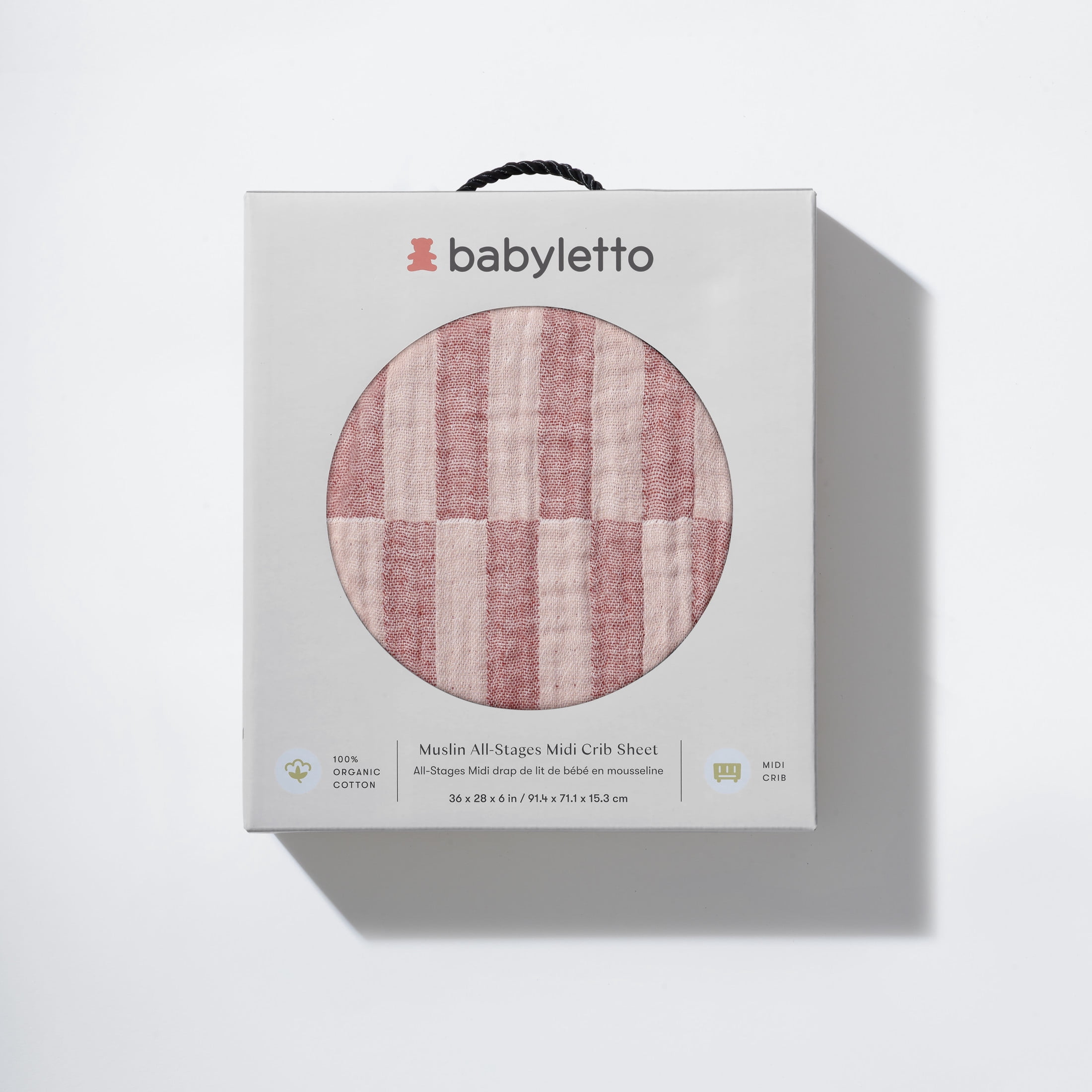 Babyletto All-Stages Midi Crib Sheet in GOTS Certified Organic Muslin Cotton