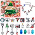 thumbnail image 1 of Bracelet Making for Christmas Advent Calendar  Christmas Countdown Calendar Creative DIY Bracelet Making Kit Jewelry Making Kit for Christmas Party Kids Teens，Red, 1 of 9