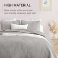 thumbnail image 7 of Exclusivo Mezcla California King Quilt Bedding Set, Lightweight Light Grey Oversized King Bedspreads Soft Modern Geometric Coverlet Set for All Seasons (1 Quilt and 2 Pillow Shams), 7 of 7