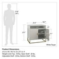 thumbnail image 3 of Table d’appoint Kelly de Novogratz, blanc et taupe, 3 of 9