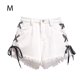 thumbnail image 1 of Pantalones cortos de mezclilla para mujer Pantalones cortos sueltos de Jean para niña Pantalones ajustados de cintura alta, Blanco, M Inevent AP001242-02B, 1 of 7
