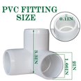 thumbnail image 2 of Paquete de 8 accesorios de PVC de 1-1/4, codos de 3 vías para muebles de alta resistencia, grado SCH40, codo de 3 vías de PVC, tees de salida lateral, codo de esquina de 90 grados para conexiones de t, 2 of 5