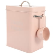 Hemoton Lidded Detergent Box Laundry Soap Powder Bucket Portable Bin Holder with Scoop