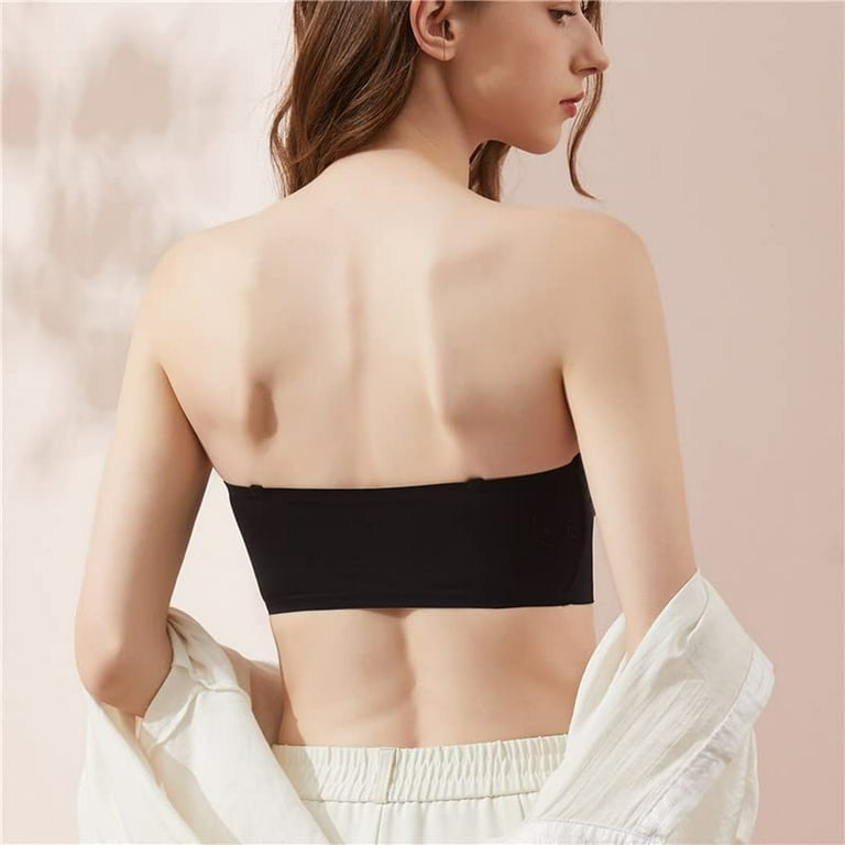RPVATI Women's One Shoulder Backless Strapless Bra Comfort Front