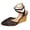 Black, variant on Wedge Heels for Women Point Closed Toe Lace Heeled Sandals Adjustable Ankle Strap Slip on Comfortable Spring Summer Travel Shoes Beige Size 8.5