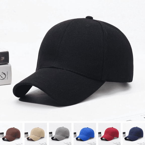 Solid Color Baseball Cap, Casual Cotton Duckbill Hat for Women, Multi-Color Sun Protection Visor