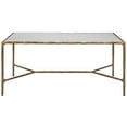 thumbnail image 4 of SAFAVIEH Couture Jessa Modern Metal Coffee Table, Brass/White, 4 of 11