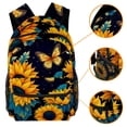 thumbnail image 3 of Sunflower Butterfly Backpack Lightweight Bookbag Travel Rucksack Laptop Daypack for Women Men, 3 of 6