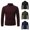 Wine, variant on Men's Sweater Mid High Neck Solid Thick Warm Thermal for Cold Winter