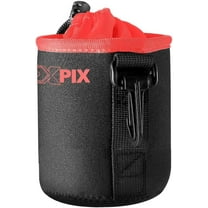 XPIX Small Neoprene Pouch Bag for DSLR Camera Lenses (Canon, Nikon, Sony, Olympus,Fujfilm,Panasonic, and More)