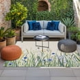 thumbnail image 2 of Botanical Flower Outdoor Rug for Patio/Deck/Porch, Non-Slip Large Area Rug 5 x 7 Ft, Watercolor Floral Herbs Farmhouse Retro Indoor Outdoor Rugs Washable Area Rugs, Camping Rug Carpet Runner, 2 of 8