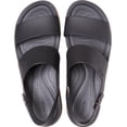 thumbnail image 3 of Sandalia Crocs Brooklyn Cuña Baja Negra/Champiñón 5 M, 3 of 6
