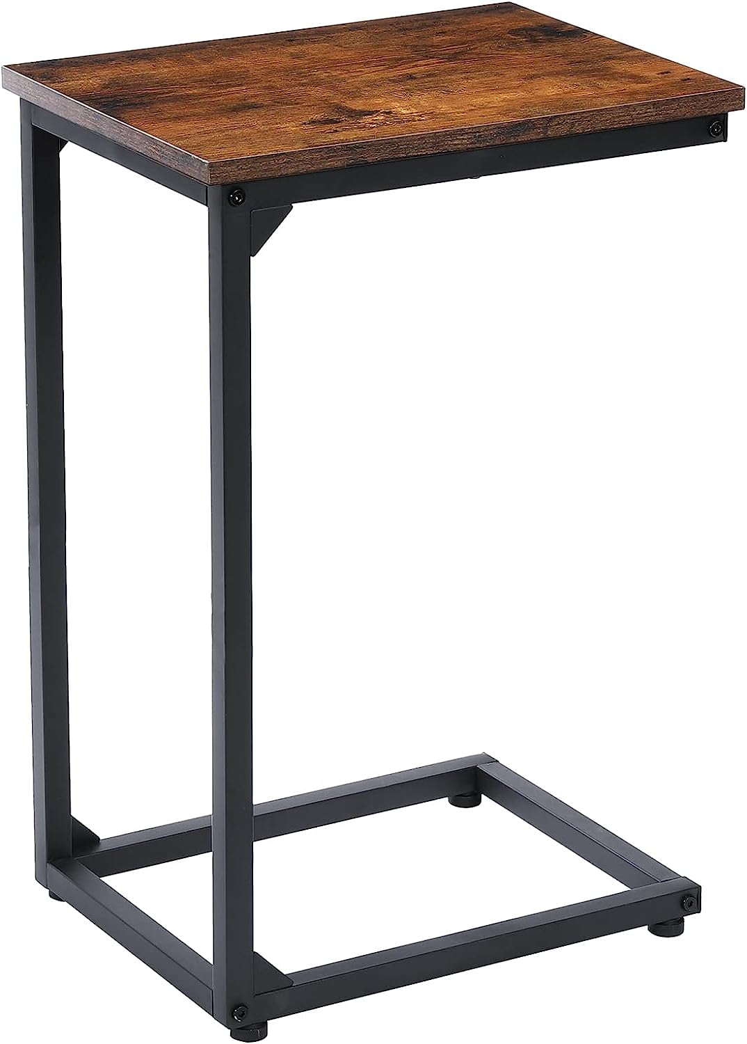 C Shaped End Table, Side Tables That Slide Under for Sofa, Couch Table