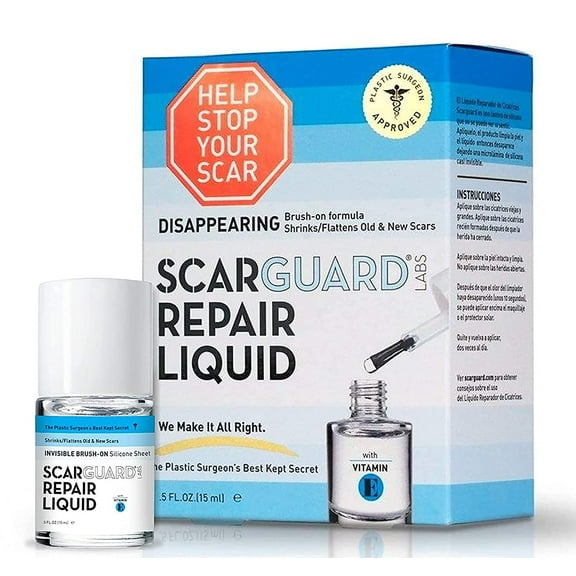 Scarguard Scar Treatment - Use For New & Old Scars - With Silicone & Vitamin E - 0.5 oz