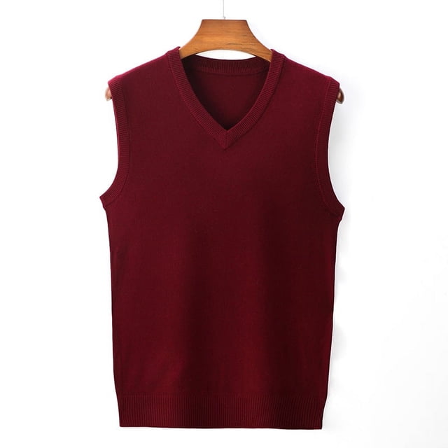 Chaleco exterior de punto de color sólido para otoño e invierno para hombre, suéter de punto informal de moda para hombre
