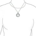 thumbnail image 2 of Bling Jewelry Womens Round Sanskrit Aum Om Pendant Necklace in Oxidized Sterling Silver, 2 of 5